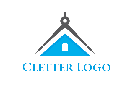 divider compass and roof logo