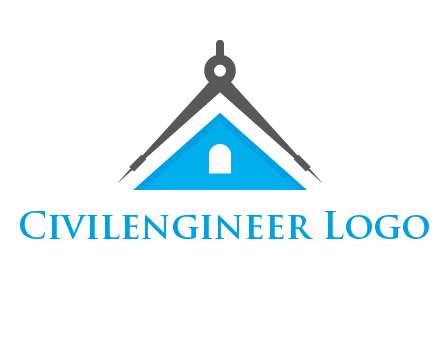 divider compass and roof logo