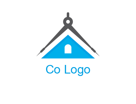 divider compass and roof logo