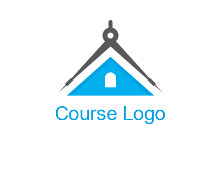 divider compass and roof logo