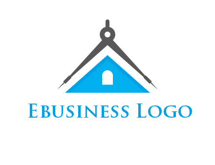 divider compass and roof logo