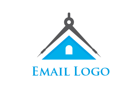 divider compass and roof logo