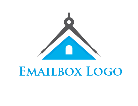 divider compass and roof logo