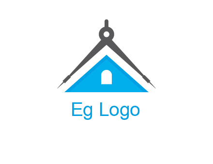 divider compass and roof logo