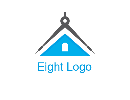 divider compass and roof logo