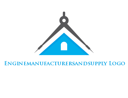 divider compass and roof logo