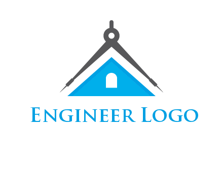 divider compass and roof logo