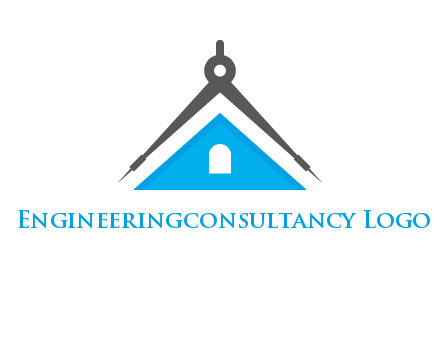 divider compass and roof logo