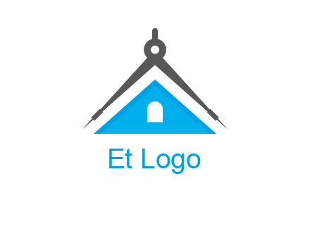 divider compass and roof logo