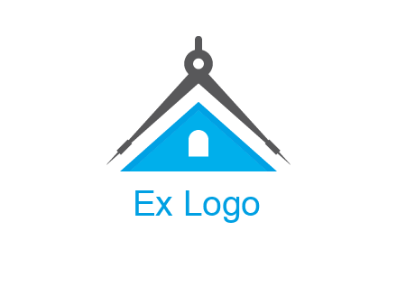 divider compass and roof logo