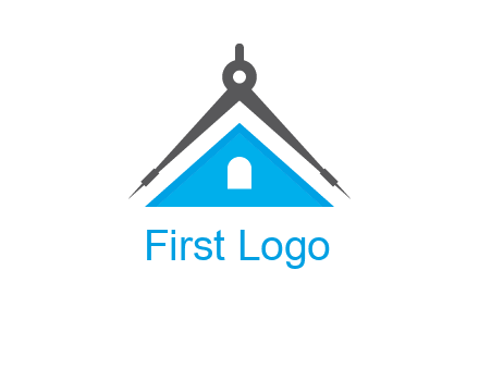 divider compass and roof logo
