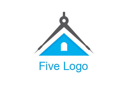 divider compass and roof logo