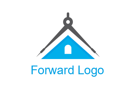 divider compass and roof logo