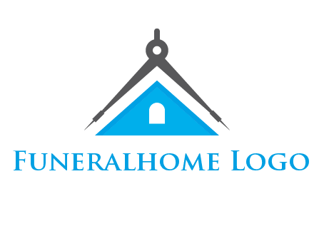 divider compass and roof logo
