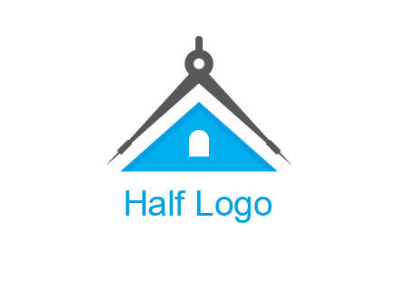 divider compass and roof logo