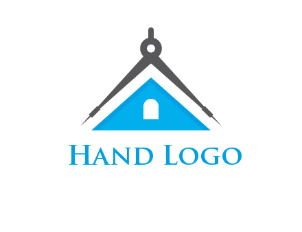 divider compass and roof logo