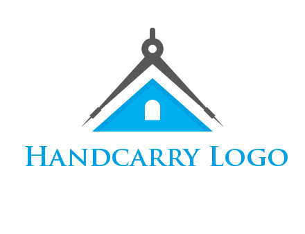 divider compass and roof logo