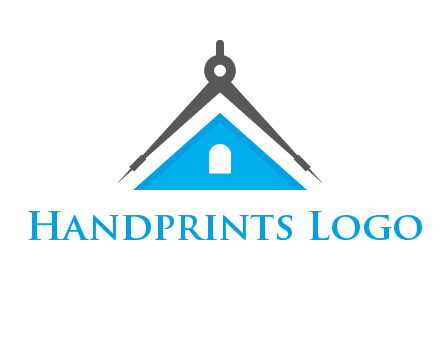 divider compass and roof logo
