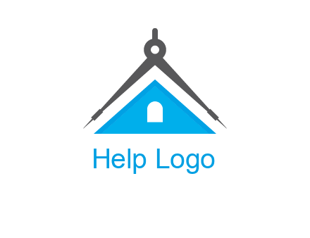 divider compass and roof logo