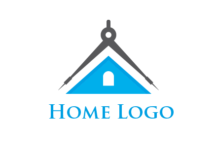 divider compass and roof logo