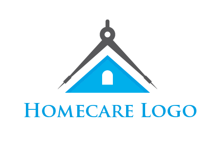 divider compass and roof logo