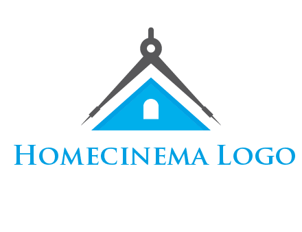 divider compass and roof logo
