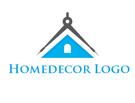 divider compass and roof logo