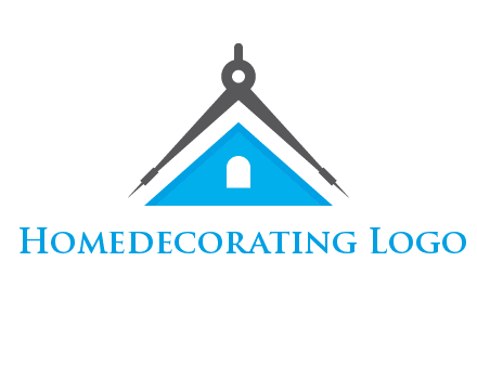divider compass and roof logo