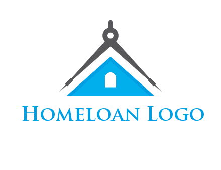 divider compass and roof logo