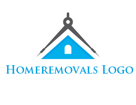 divider compass and roof logo