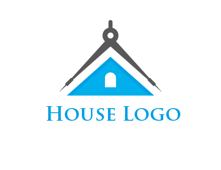 divider compass and roof logo