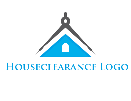 divider compass and roof logo