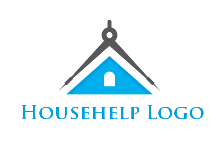 divider compass and roof logo