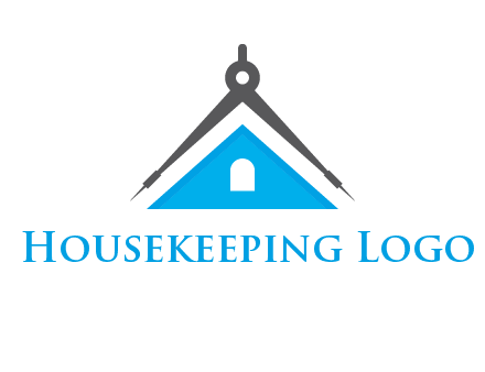 divider compass and roof logo