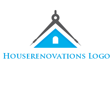 divider compass and roof logo