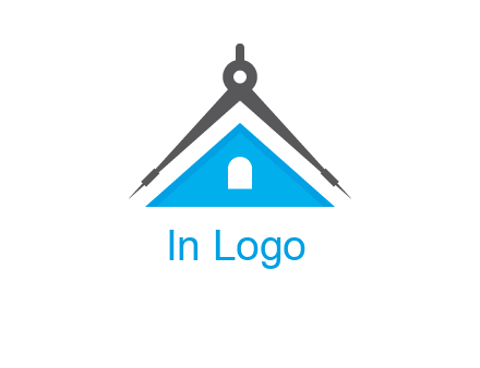 divider compass and roof logo