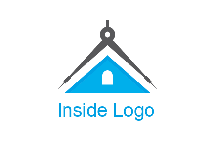 divider compass and roof logo