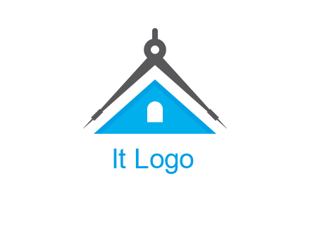 divider compass and roof logo