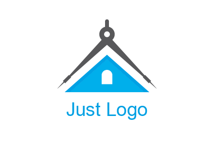 divider compass and roof logo