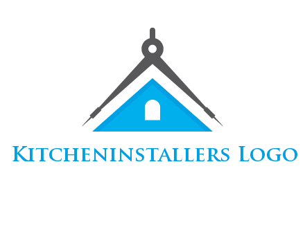 divider compass and roof logo