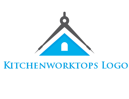 divider compass and roof logo