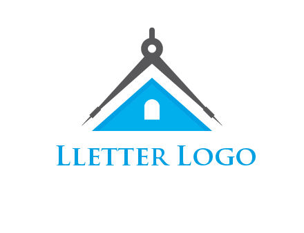 divider compass and roof logo