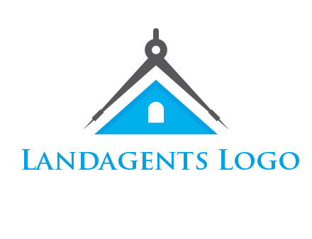 divider compass and roof logo