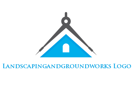 divider compass and roof logo