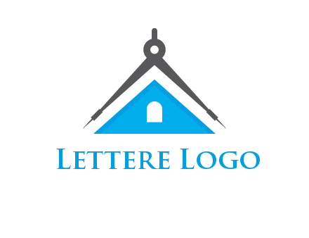 divider compass and roof logo