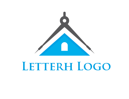 divider compass and roof logo