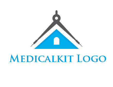 divider compass and roof logo