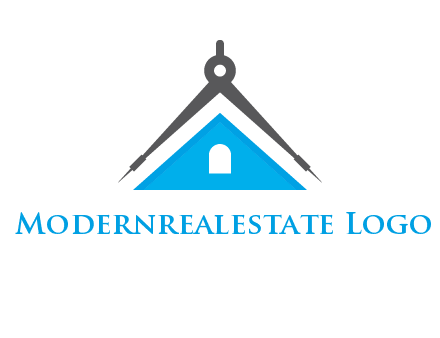 divider compass and roof logo