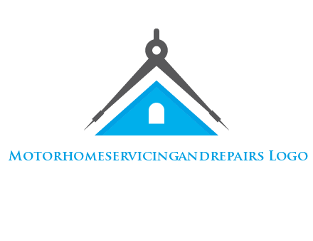 divider compass and roof logo