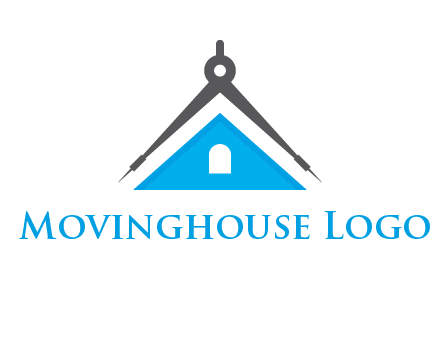 divider compass and roof logo